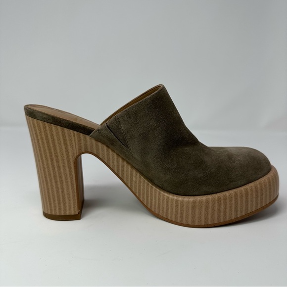 Sam Edelman Shiloh Suede Mule Heel, Olive Suede, Size 6.5 - Picture 10 of 12